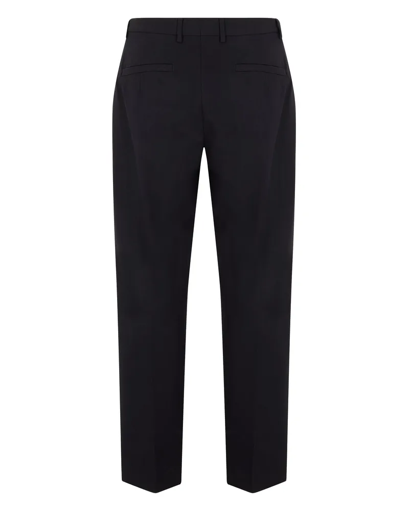 Ermenegildo Zegna Men's Trousers Cotton-Linen Black Black