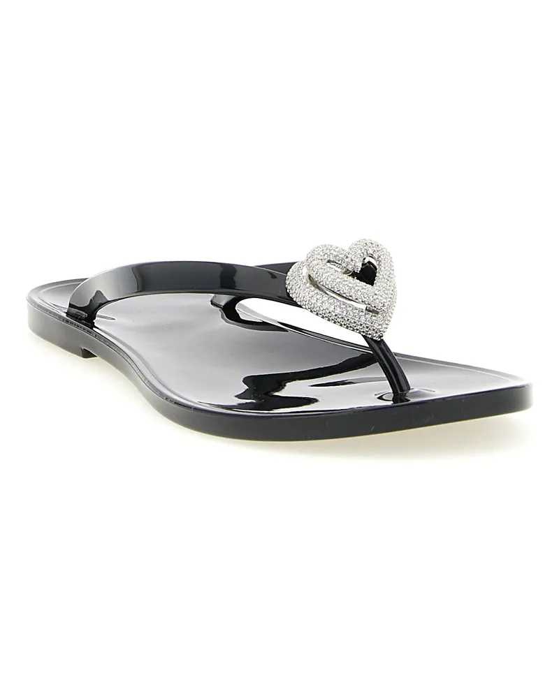 Mach & Mach Women's Black Pvc Slides Shoe Black