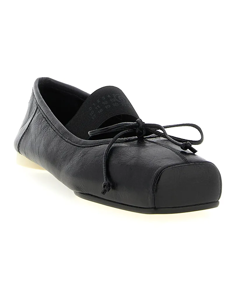 Maison Margiela Women's Black Calfskin Ballet Flats Black