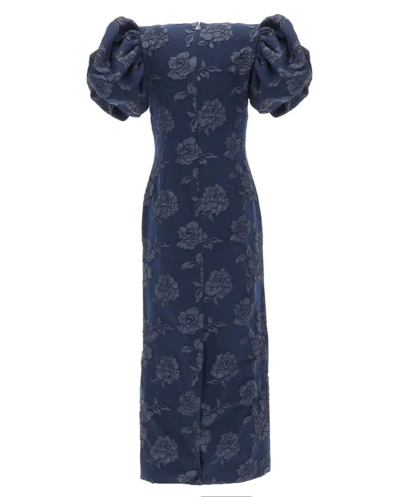 ROTATE Birger Christensen Recycled Polyester Blend Dress — Blue Blue