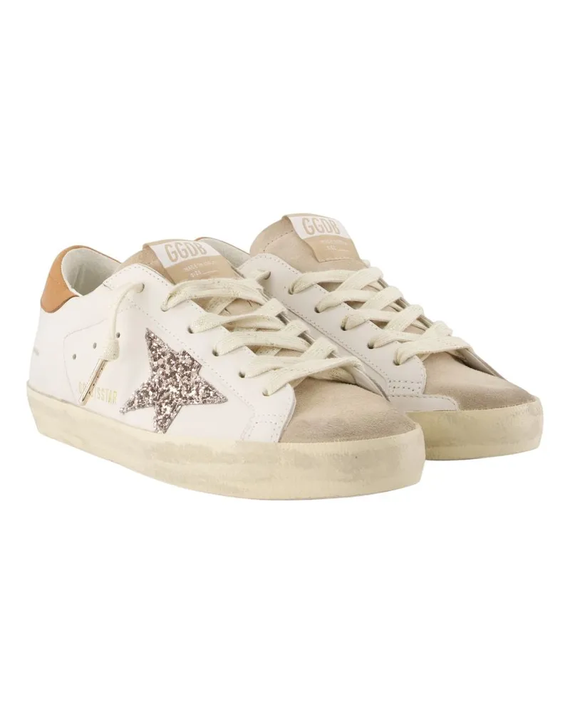 Golden Goose Women's Super Star Sneakers -  Leather White Calfskin Shoes White