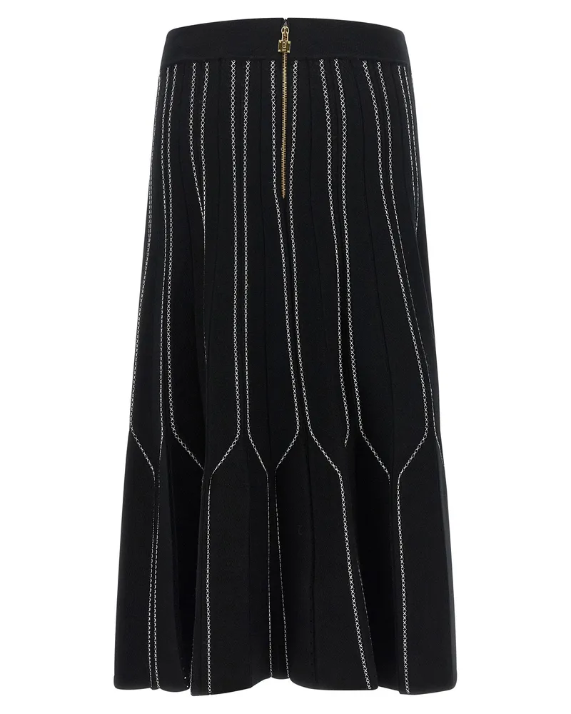 Elisabetta Franchi Origami Skirt — Black Black