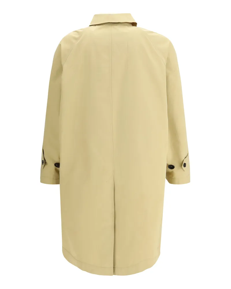 Burberry Men's Long Cotton Car Coat Hamper Trench Beige