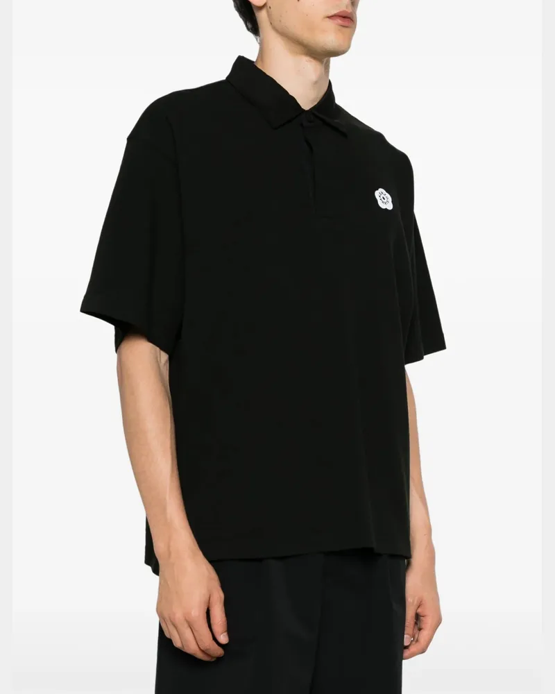 Kenzo Men's Boke Flower 2.0 Logo Relaxed Polo Shirt Black Clothing > & T-Shirts Black