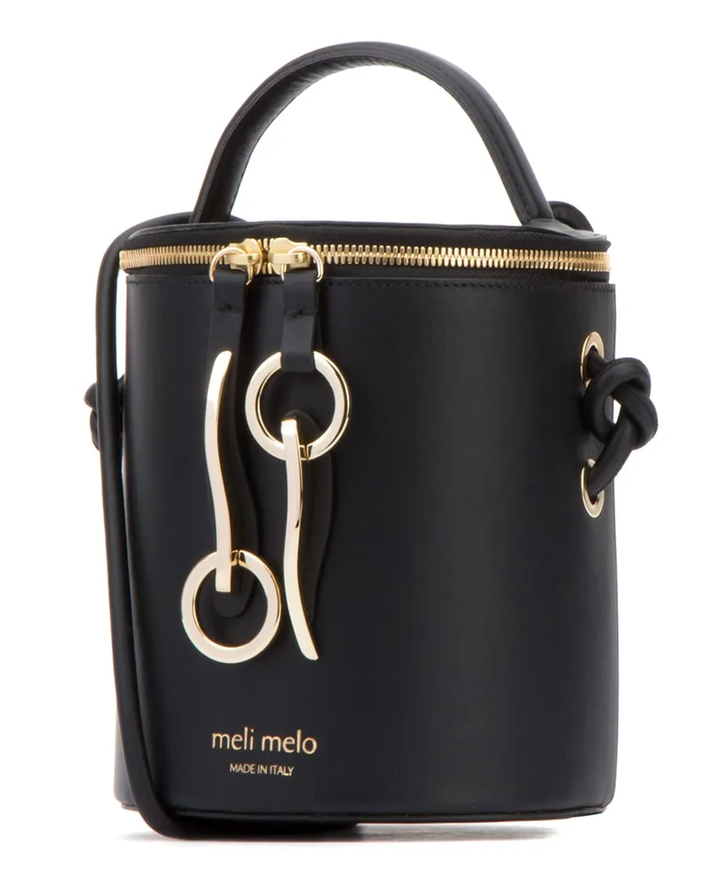Meli Melo Women's Borsa Black Leather (plastic Package) Borse A Mano Bag Black