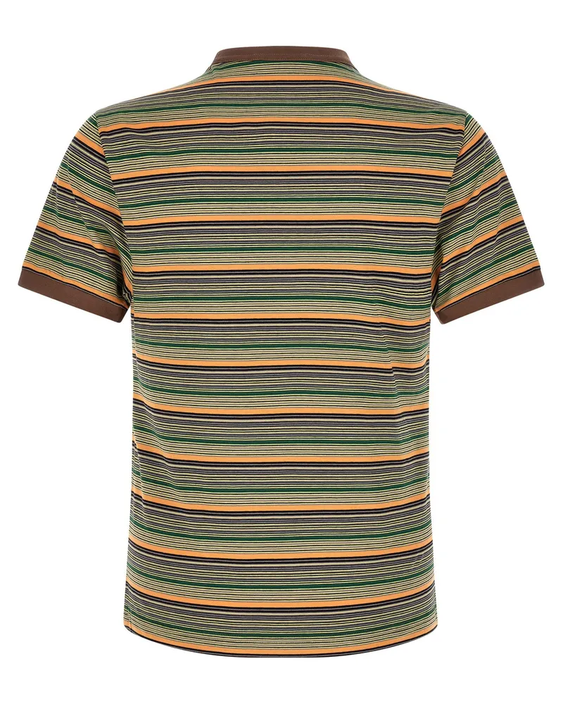 Marni Horizontal-Striped Cotton Jersey T-shirt — Green Green