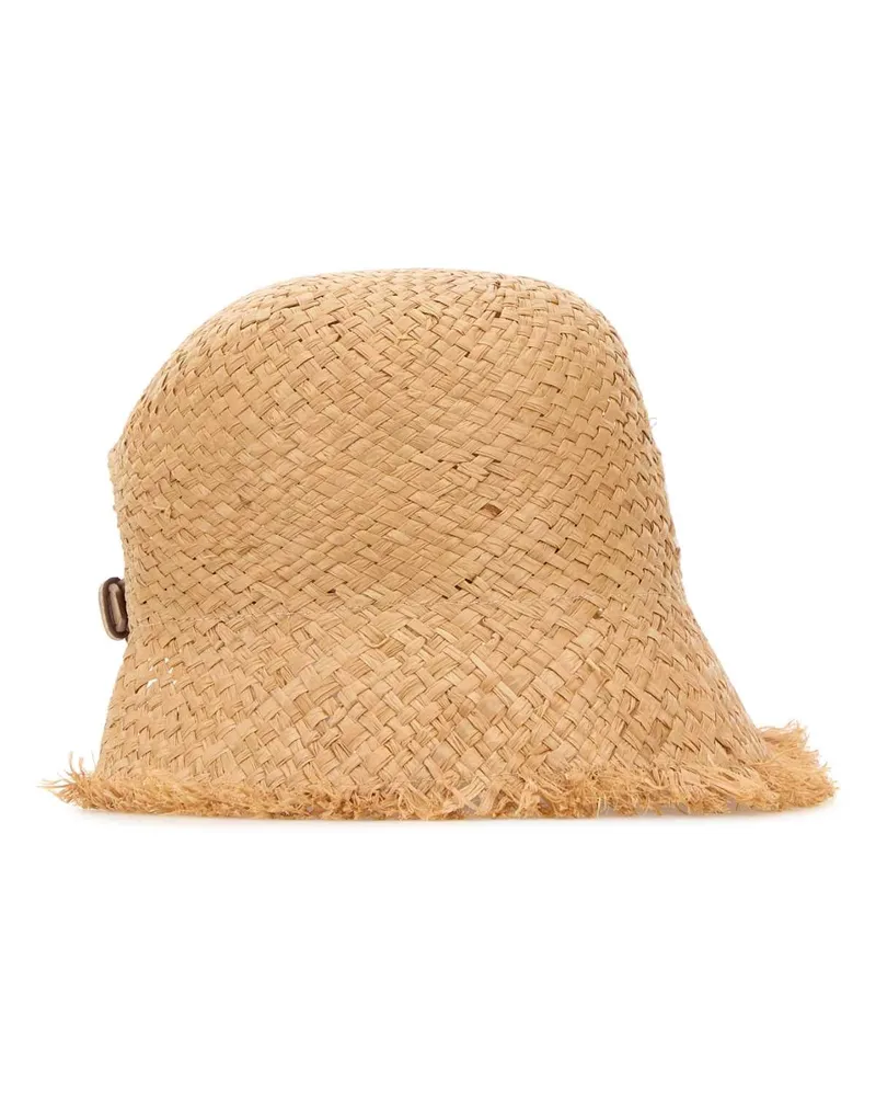 Prada Hat Raffia Baseball Cap — Beige Beige