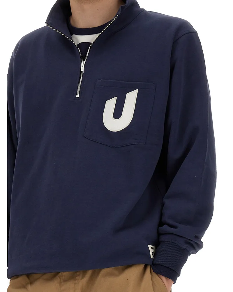 Umbro Logo Front-Zip Sweatshirt — Blue Blue