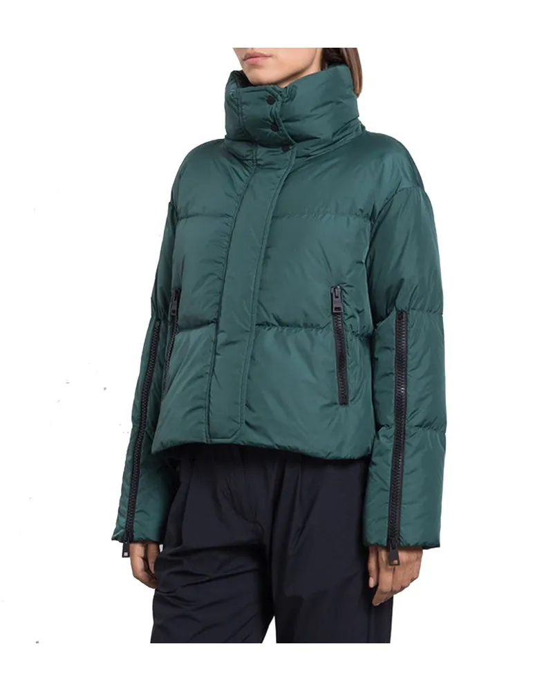Herno Women's Bicolor Polyamide Coat Clothing Green