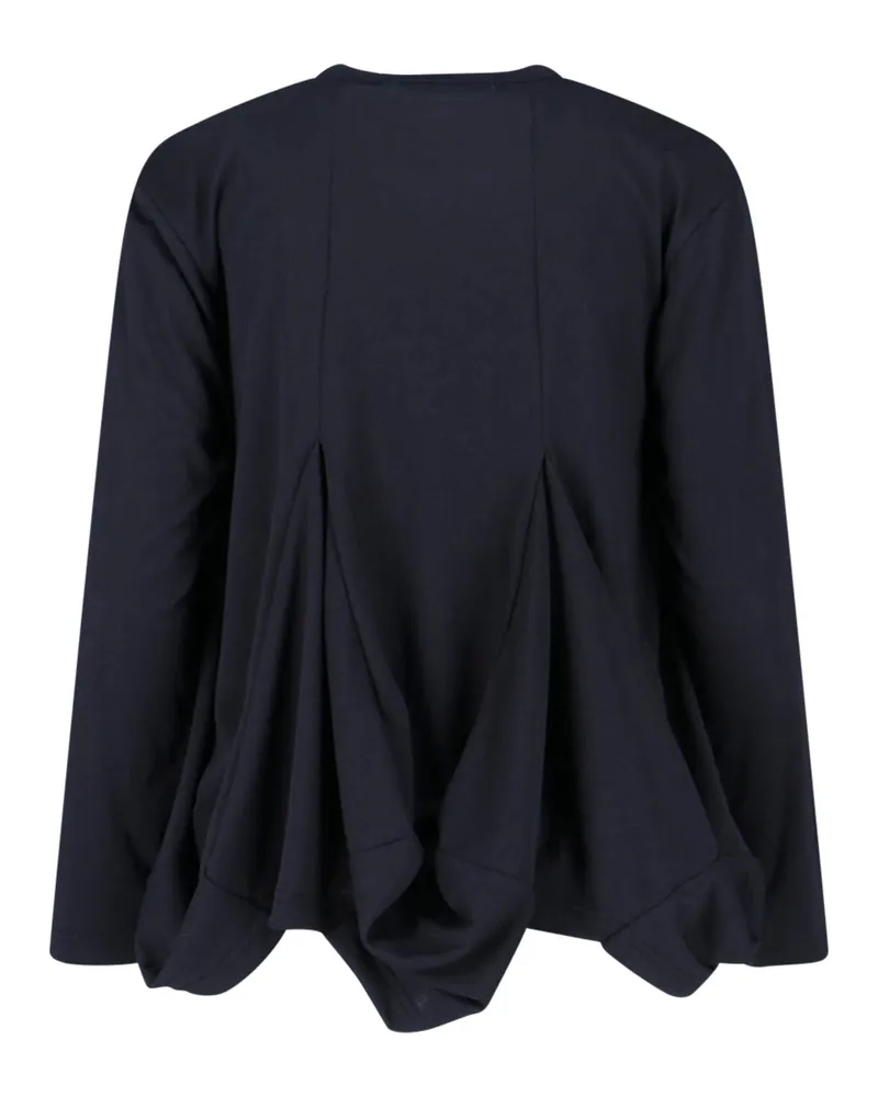 Comme des Garçons Women Gathered Pleat Blouse Navy Polyester Navy