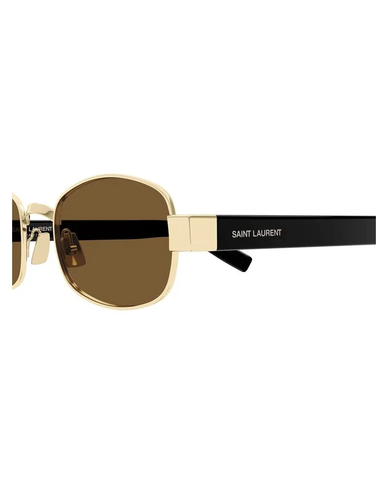 Saint Laurent SL Metal Frame Sunglasses — Gold Gold