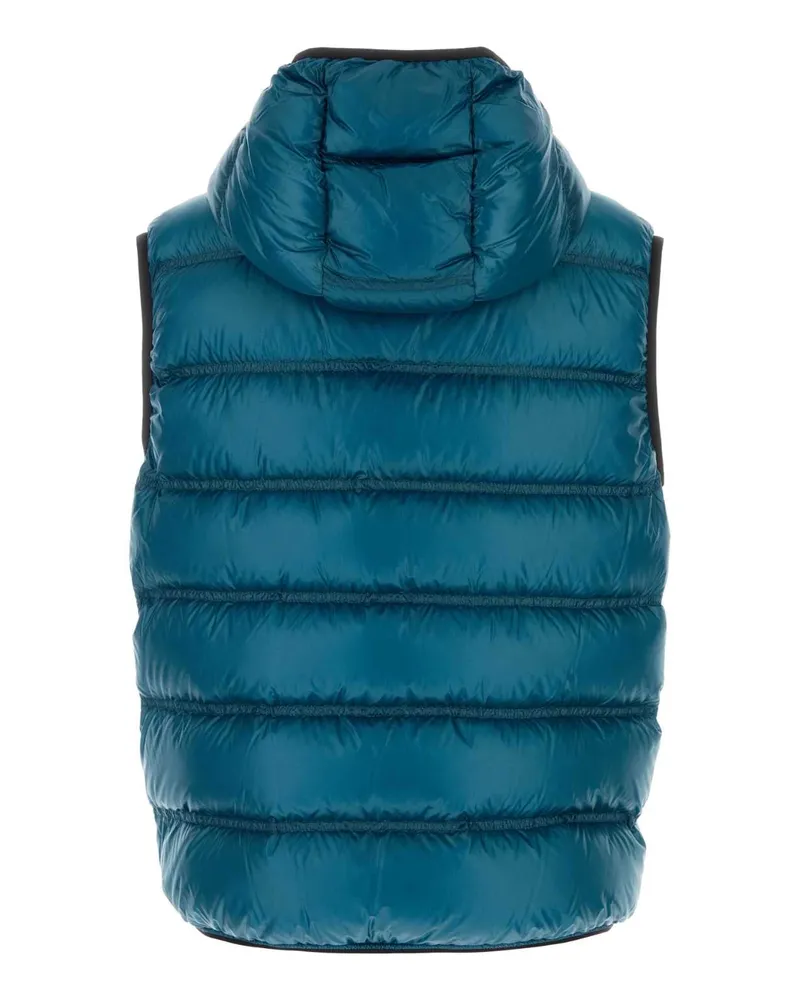 Moncler Men's Petrol Blue Nylon Sleeveless Pantestrel Down Jacket 74l Giacche E Gilet Blue