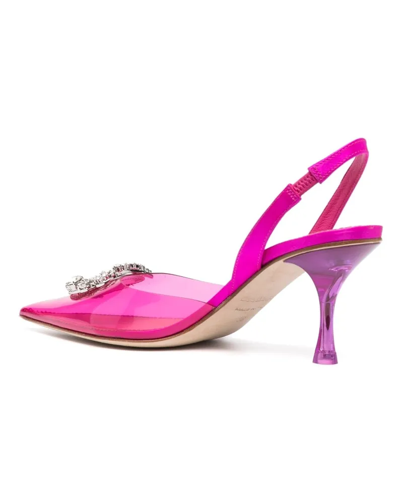 Dsquared2 Crystal-Embellished Slingback Pump — Hot Pink Hot