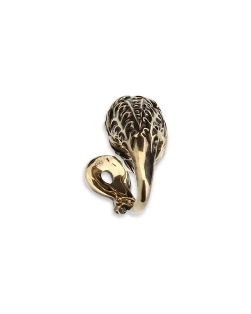 Valentino Garavani Zoomorphic Lion Head Ring — Bronze Bronze
