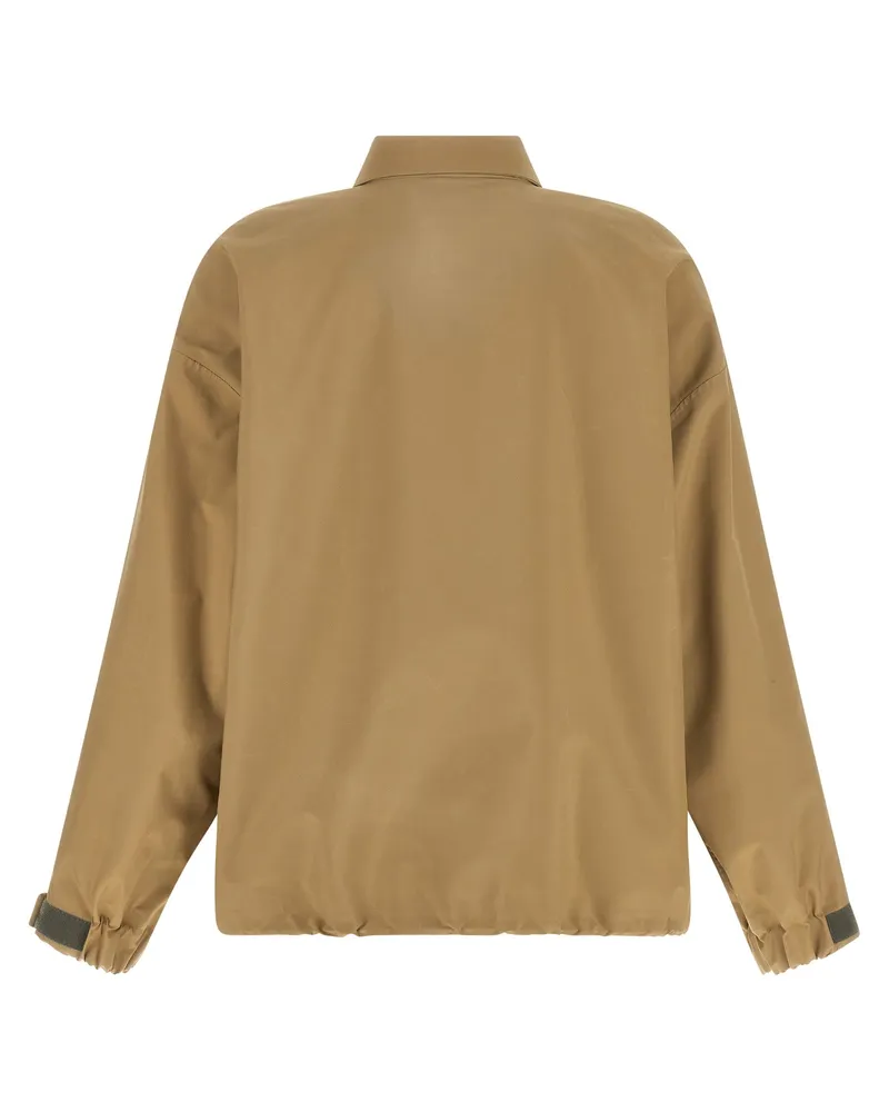 Miu Miu Recycled Polyester Shell Jacket — Beige Beige
