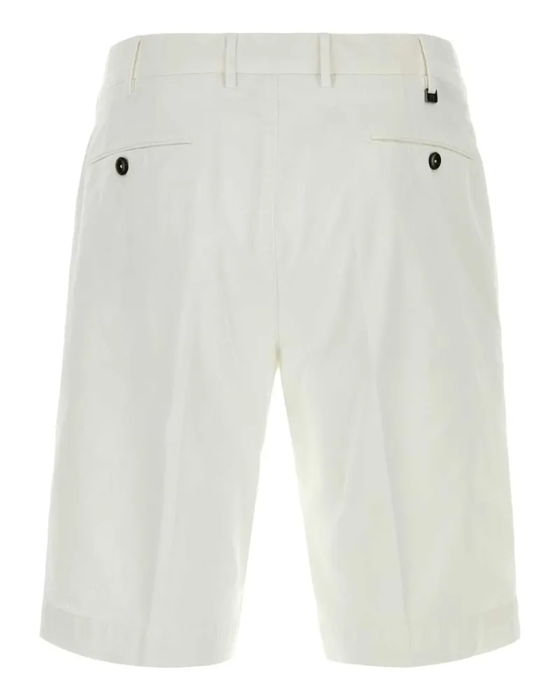 PT TORINO Men's White Stretch Cotton Bermuda Shorts Y010 Exterior: Elastane White