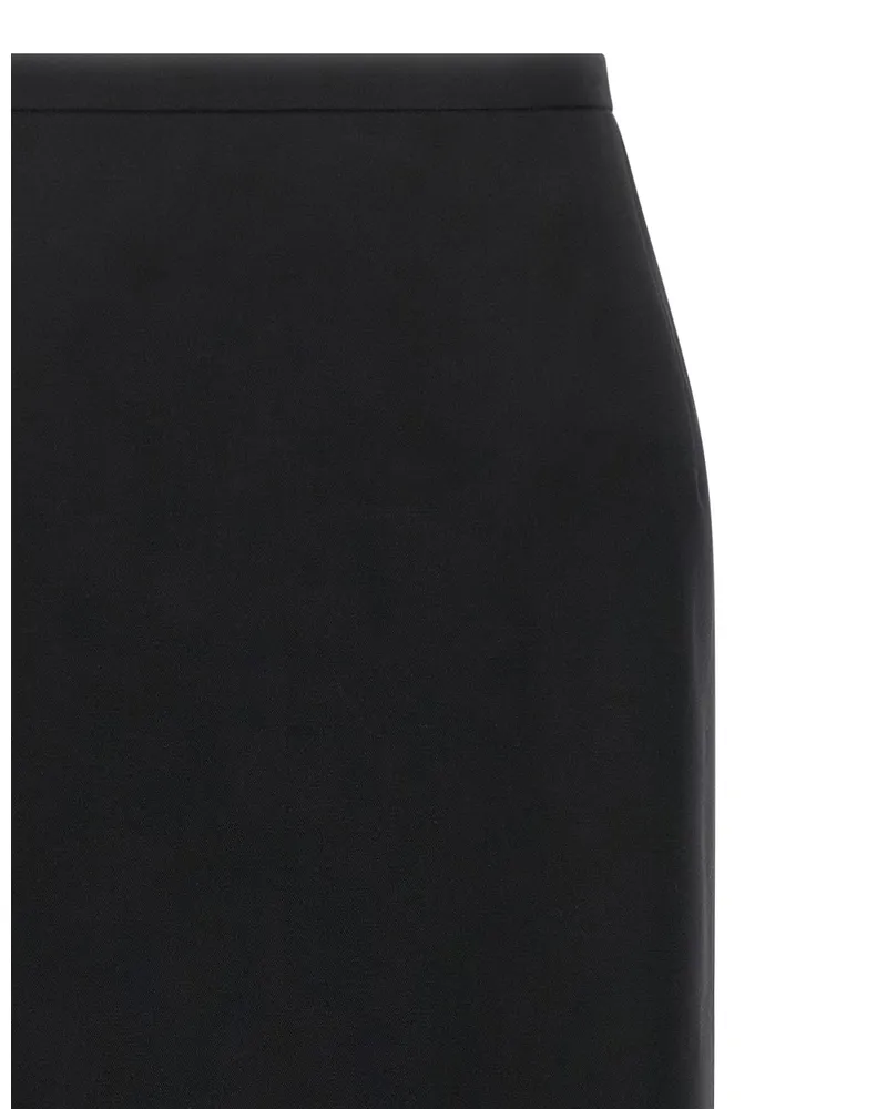 Magda Butrym Column Silhouette Wool Skirt — Black Black