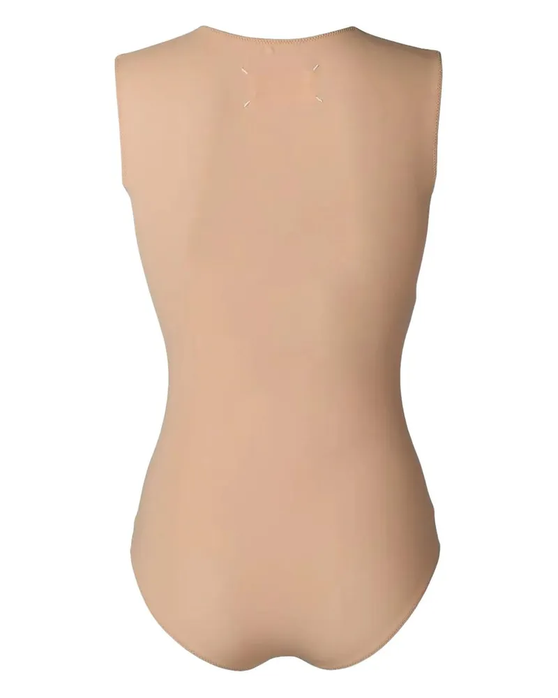 Maison Margiela Sleeveless Bodysuit — Beige Beige