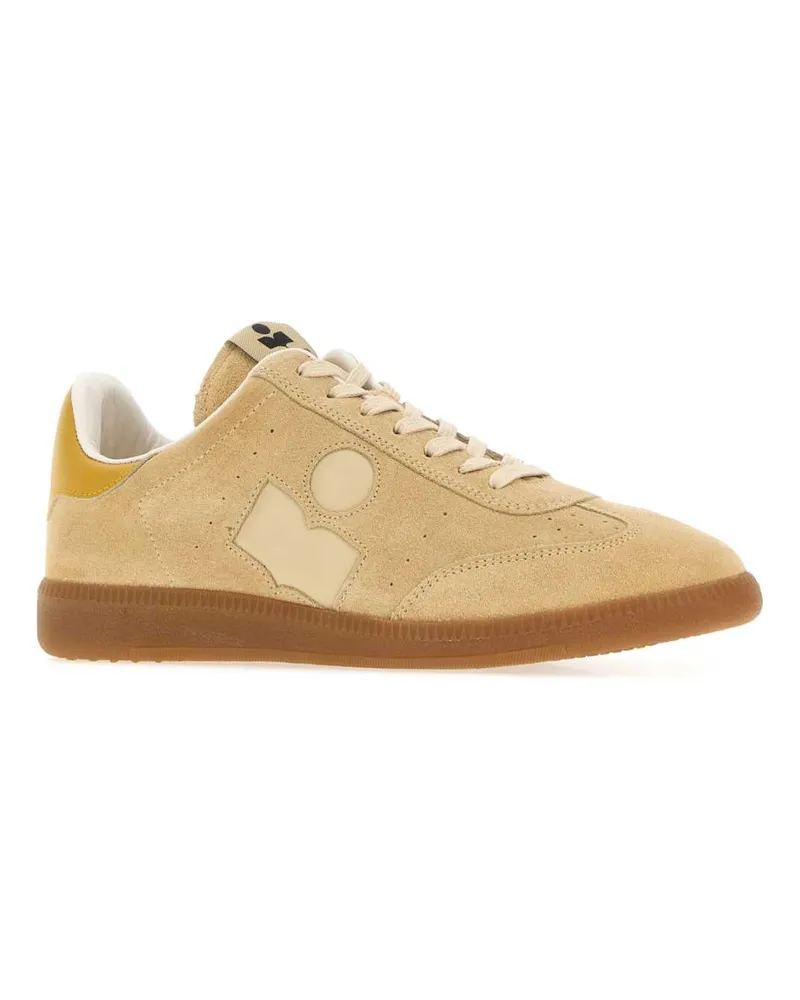 Isabel Marant Women's Beige Suede Bryce Sneakers Beigegoldenyellow Beige