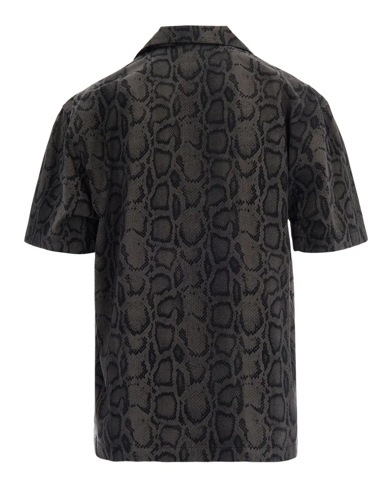 Carhartt WIP Men Shirt Snake Camo Leaf Camo-Leaf Cotton Twill Camo/leaf Gray
