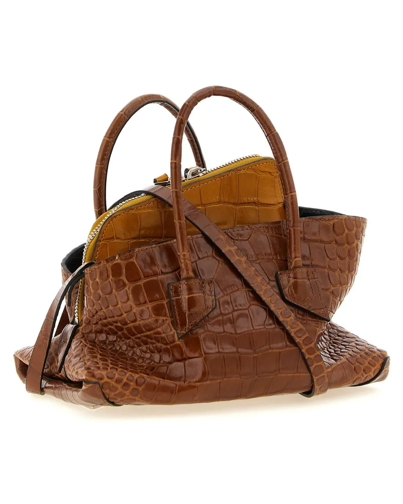 ATTICO La Passeggiata Mini Top Handle Bag — Cognac Cognac