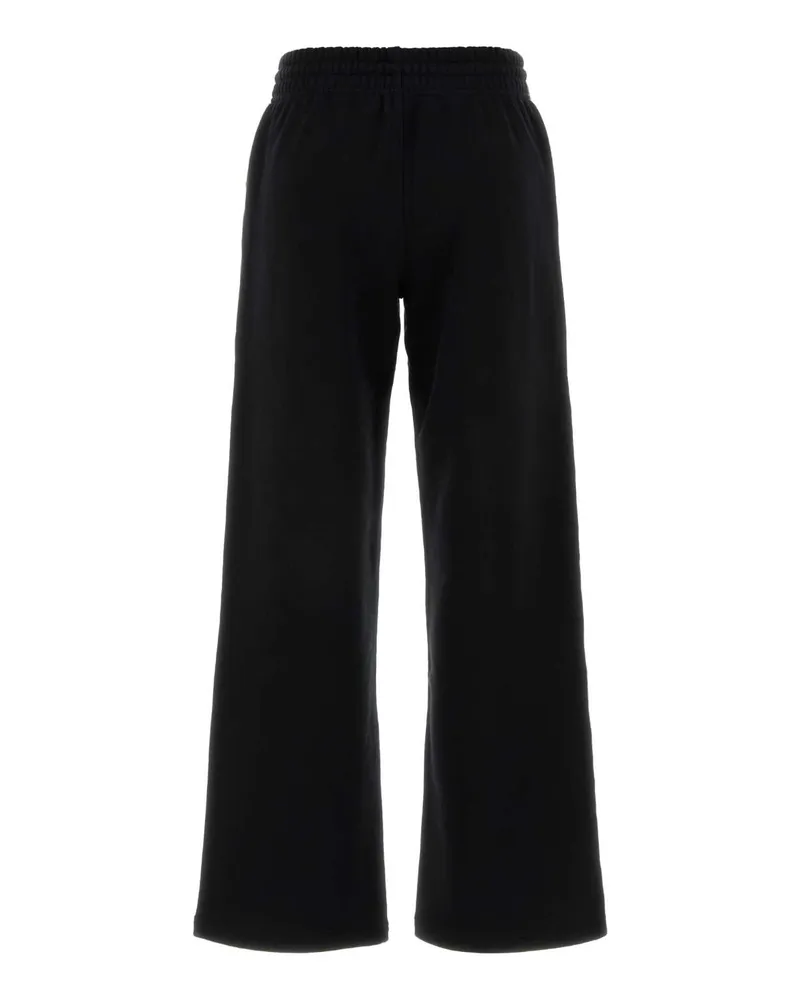 Burberry Women's Black Cotton Joggers Exterior: Pantaloni Trousers Black