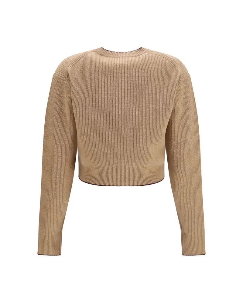 Chloé Women's Beige Wool Oves Aries Sweatshirt Clothing Beige