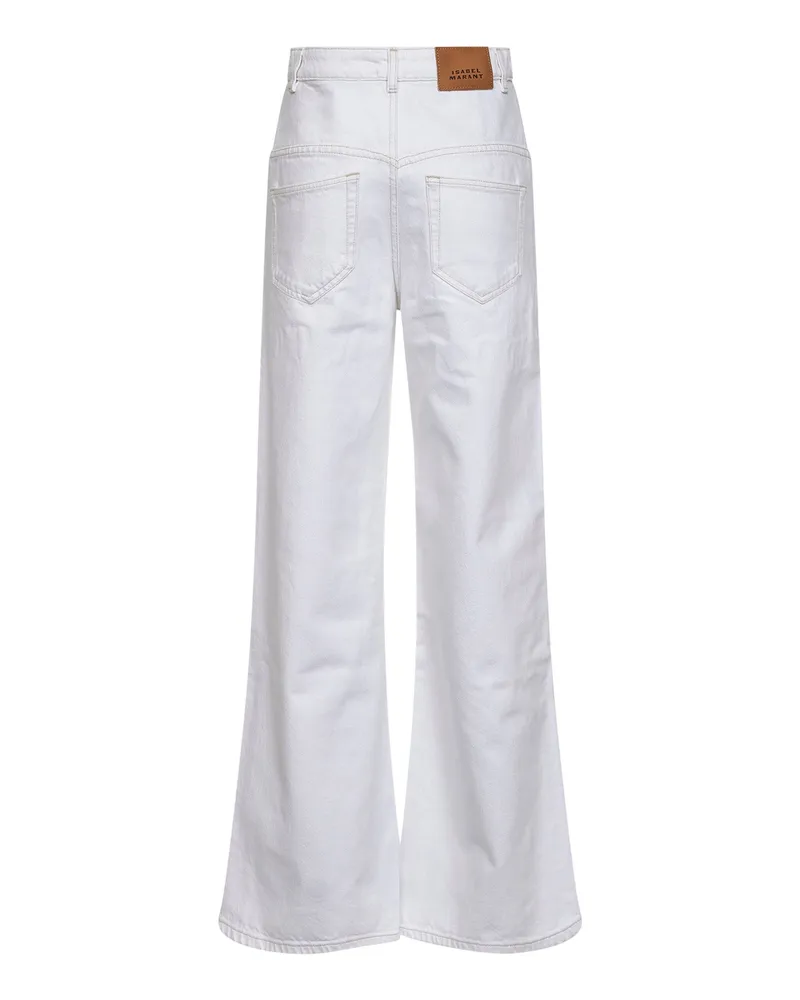 Isabel Marant Women's White Cotton Denim Jeans White