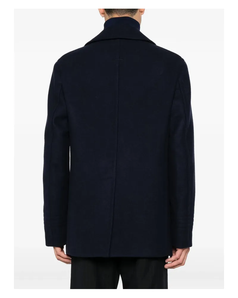 Tom Ford Double-Breasted Wool Peacoat — Navy Navy