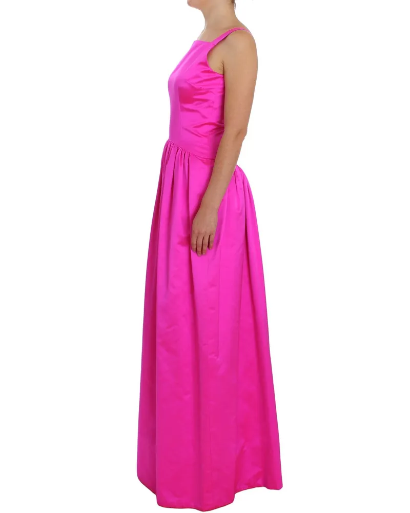 Dolce & Gabbana Women Silk Sheath Dress Pink Pink