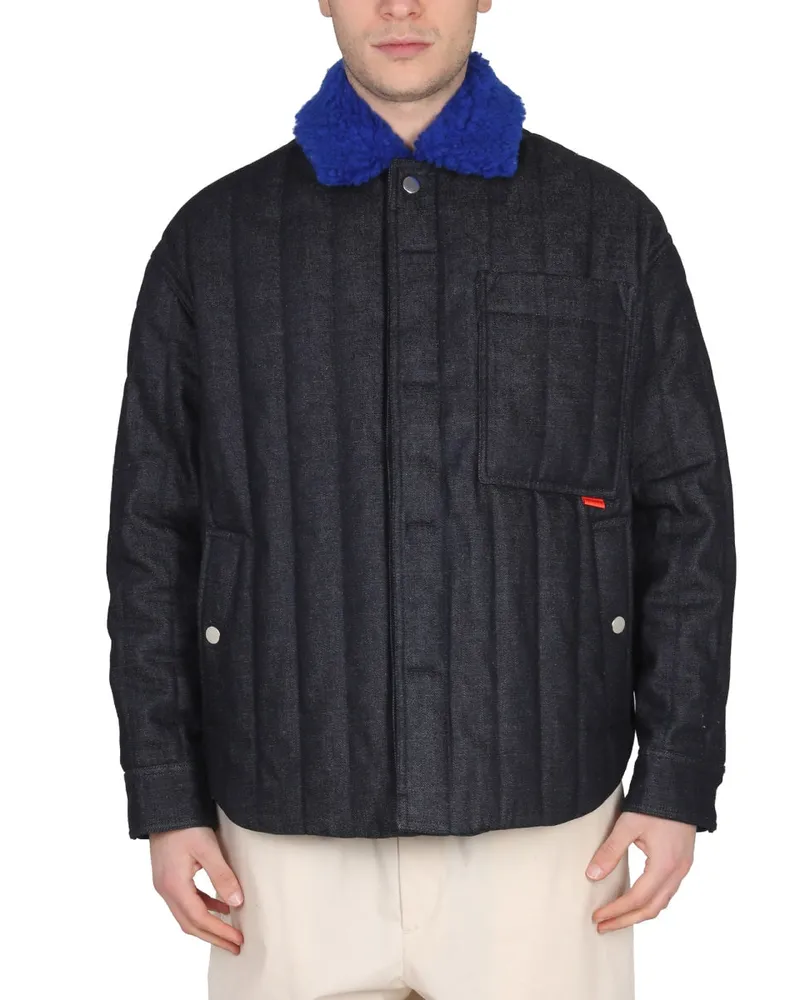 SUNNEI Faux Fur Collar Jacket — Denim Denim