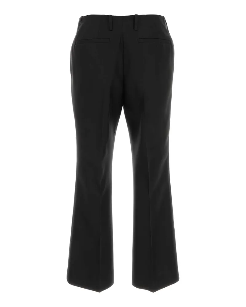 Dries van Noten Women's Black Wool Blend Paloma Pant Exterior: Silk Pantaloni Trousers Black