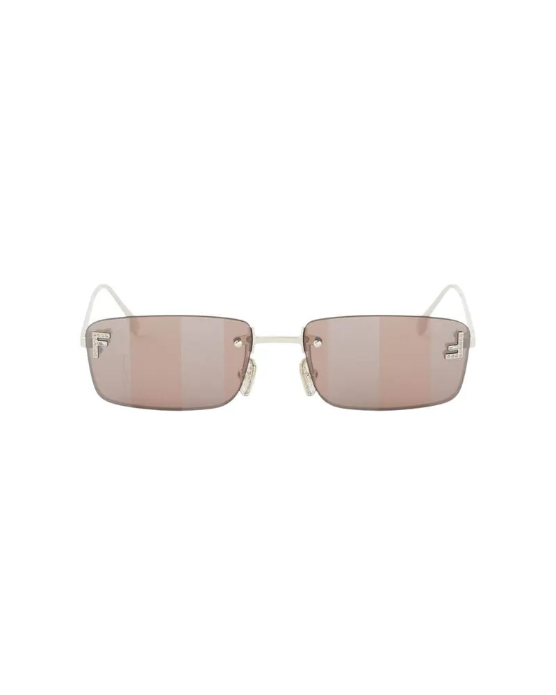 Fendi FE4172US Brown Lens Acetate Sunglasses — Gold Gold