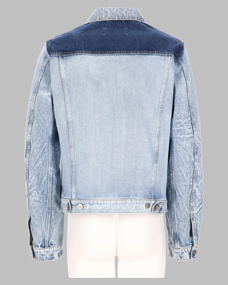 Maison Margiela Patchwork Denim Jacket — Blue Blue