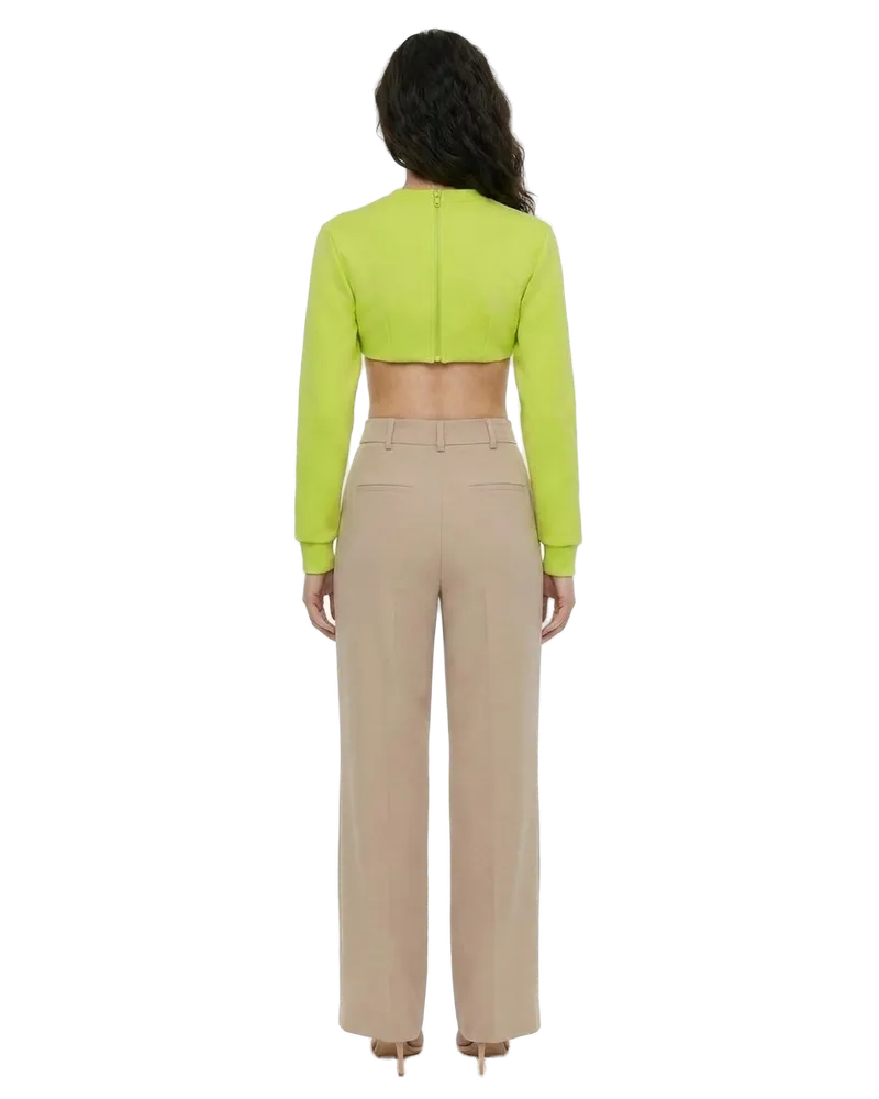 Dolce & Gabbana Women Green Elastane Long Sleeve T-Shirt Green