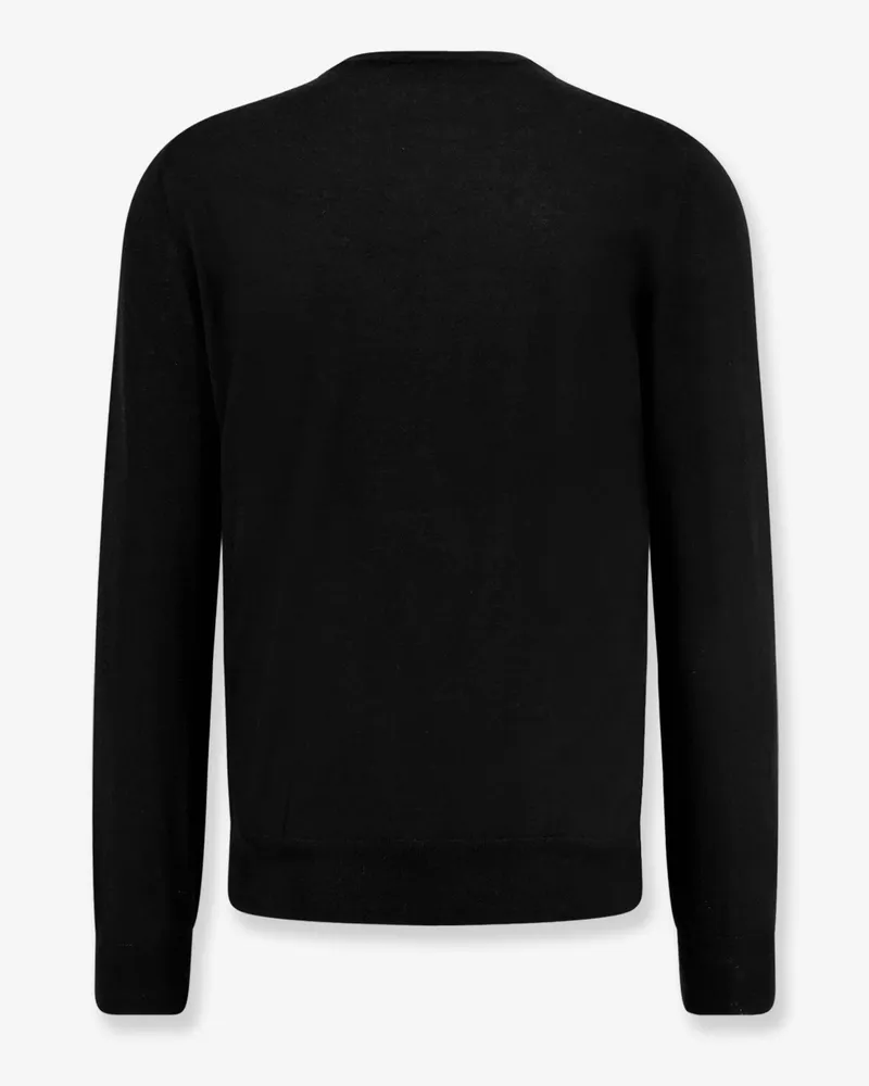 Brunello Cucinelli Men's Cashmere Sweater Crew Neck Black Black