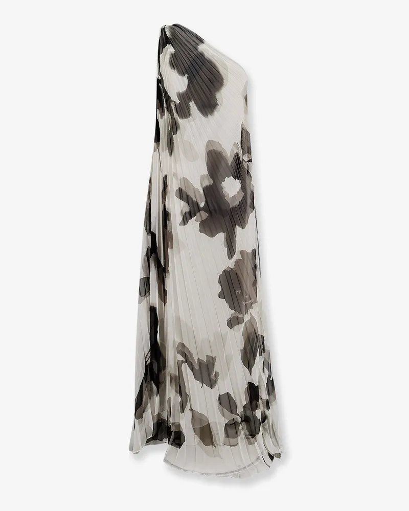 Max Mara Women's Pleated Dress Mxefuggito White Polyester; Lining: Acetate White