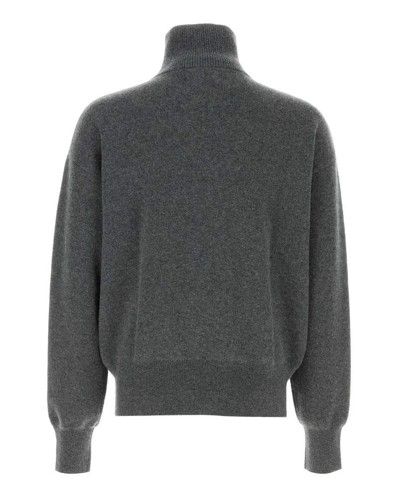 extreme cashmere Men's Dark Grey Cashmere Nâ°319 Cardigan Felt Exterior: Maglieria Sweater Gray