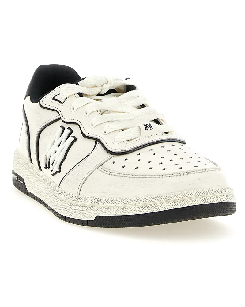 Amiri Men's Bicolor Bovine Leather Low Top Sneakers White