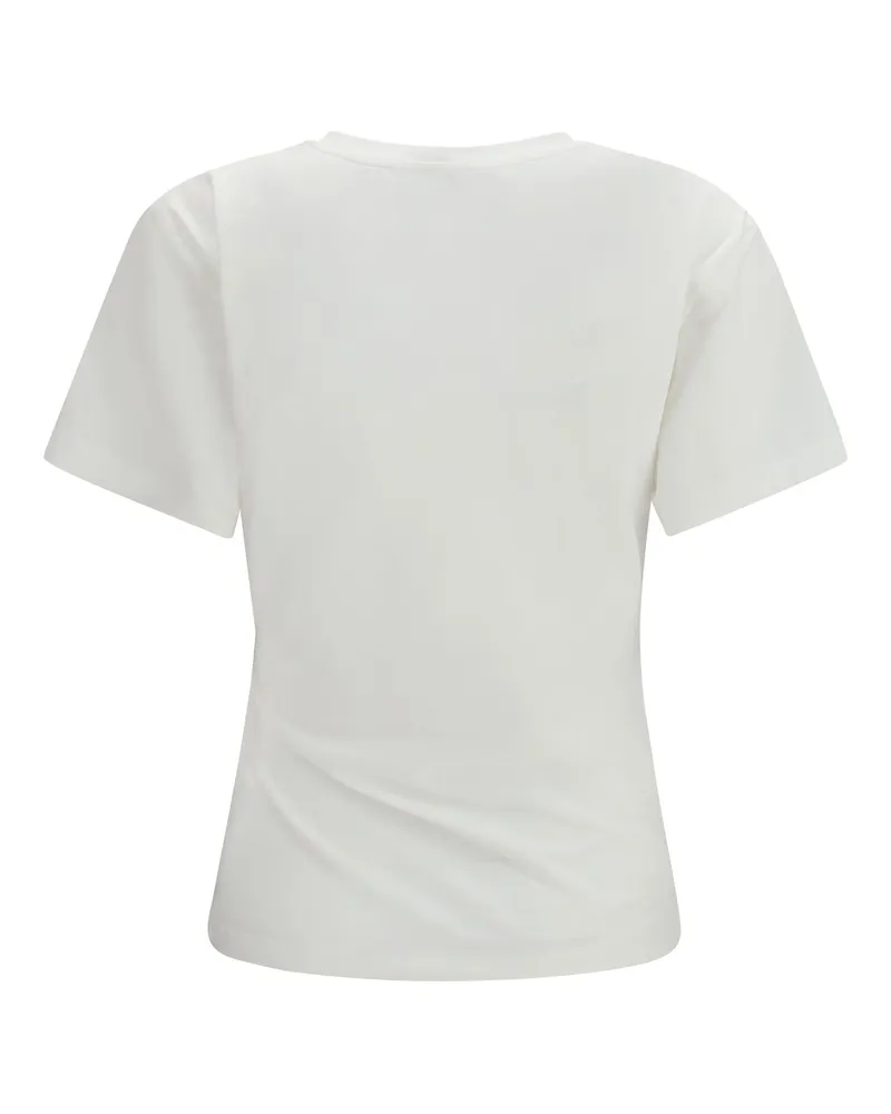 Pinko Women's Draped Mary T-Shirt Bianco-Biancaneve Cotton; Elastane T-Shirts And Polos White