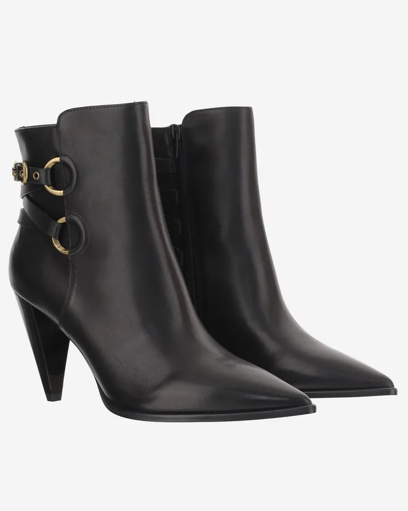 Pinko Women's Leather Ankle Boots Vane Black Upper: Cow Black