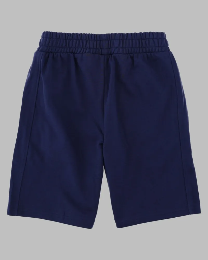 HUGO BOSS Football-Graphic Cotton Shorts — Blue Blue