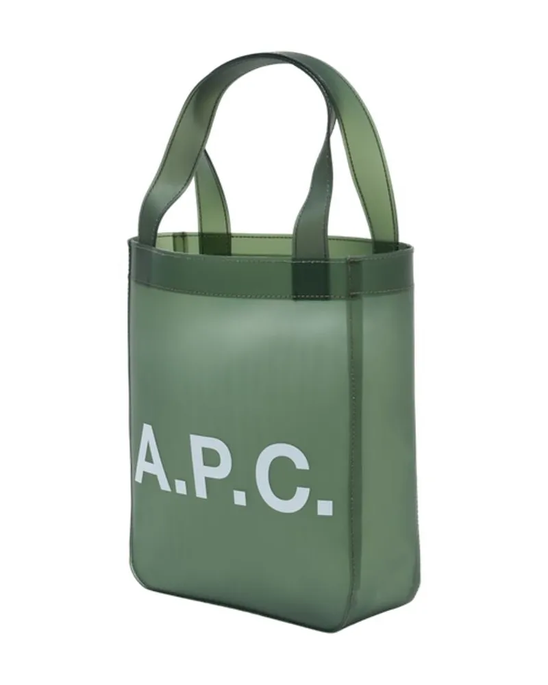 A.P.C. Women's Lou Small Shopper Bag -  Synthetic Khaki Totes-Shopping-Bags Green