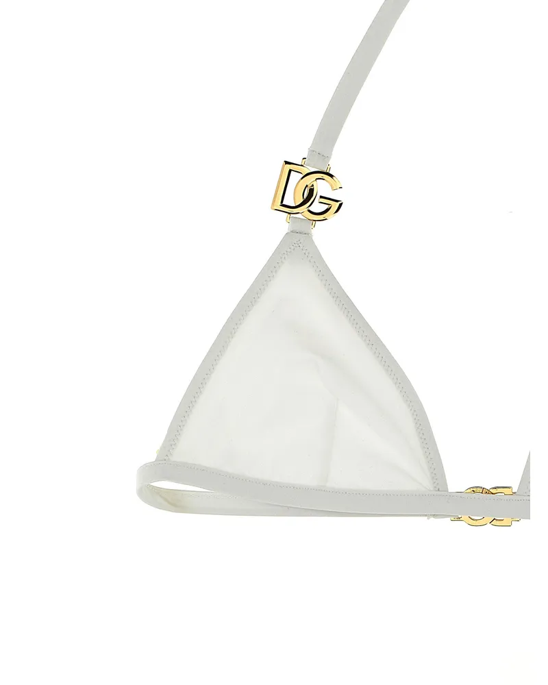 Dolce & Gabbana DG Logo Triangle Bikini — White White