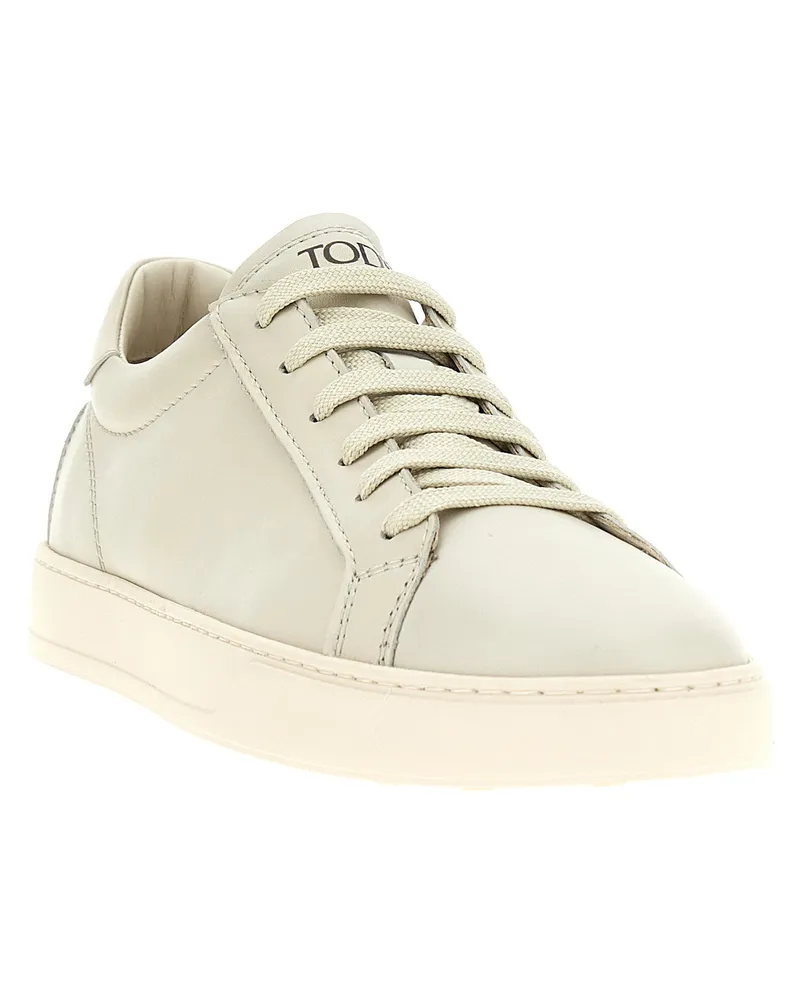 TOD'S Allacciata Cassetta Sneaker — Cream Cream