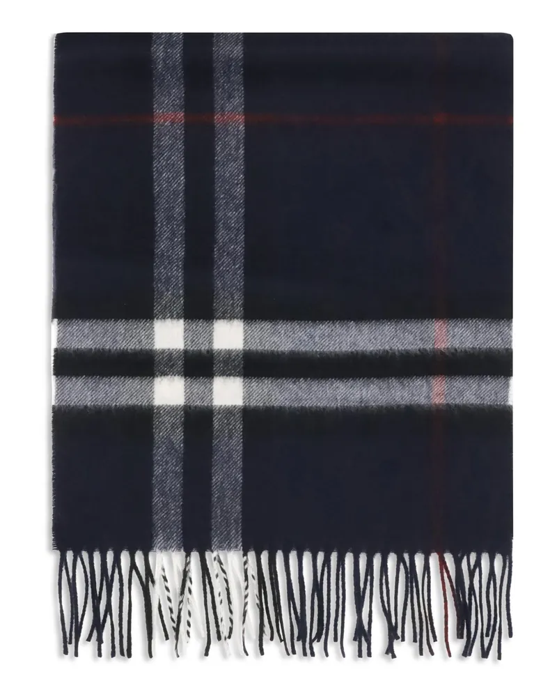 Burberry Cashmere Check Scarf — Blue Blue