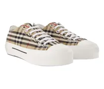 House Check Canvas Sneaker — Beige