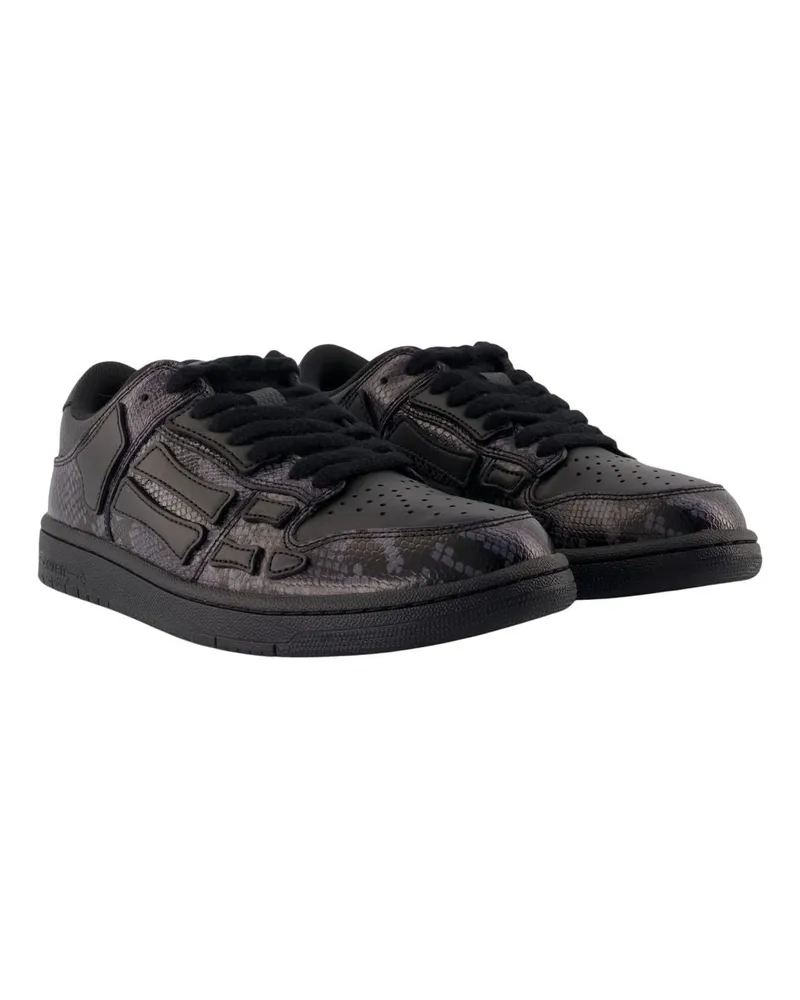 Amiri Python-Printed Calfskin Sneaker — Black 