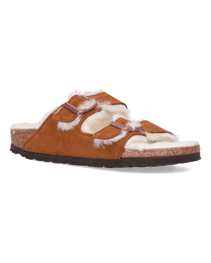 Birkenstock Unisex Sandals Brown Suede Leather Brown