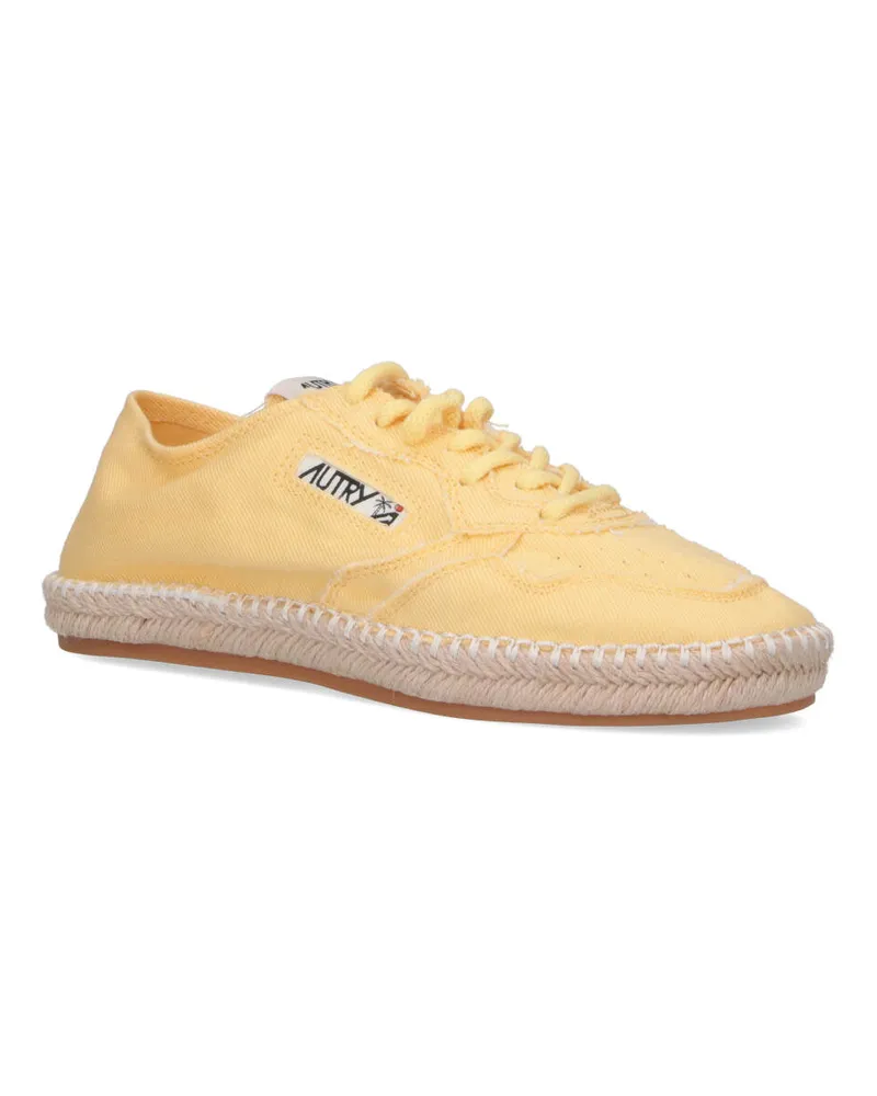 AUTRY Women's Sneakers Yellow Tessuto Yellow